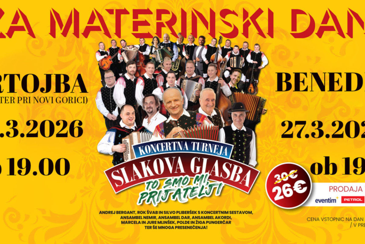 KONCERT SLAKOVE GLASBE ZA MATERINSKI DAN